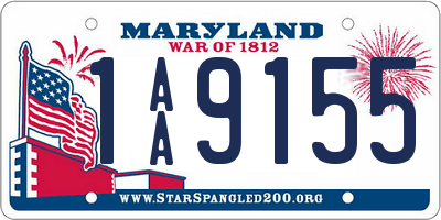MD license plate 1AA9155