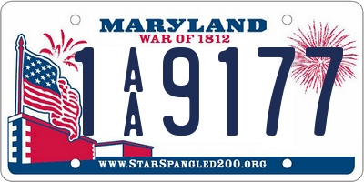 MD license plate 1AA9177