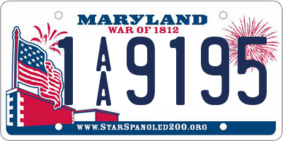 MD license plate 1AA9195