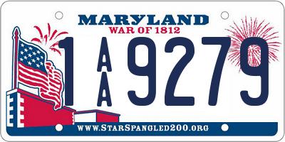 MD license plate 1AA9279
