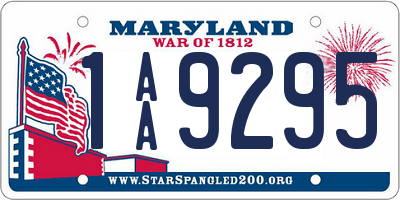 MD license plate 1AA9295