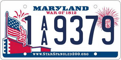 MD license plate 1AA9379