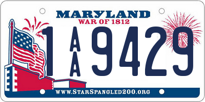 MD license plate 1AA9429