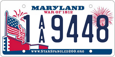 MD license plate 1AA9448