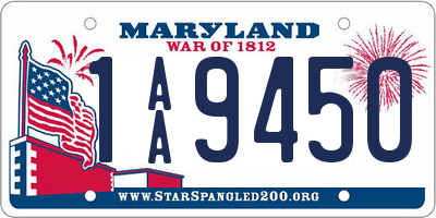 MD license plate 1AA9450