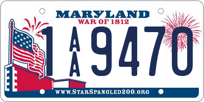 MD license plate 1AA9470
