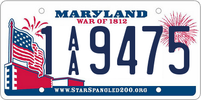 MD license plate 1AA9475