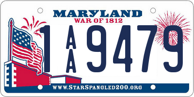 MD license plate 1AA9479