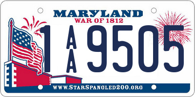 MD license plate 1AA9505