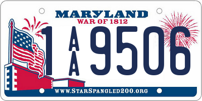 MD license plate 1AA9506