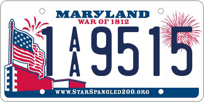 MD license plate 1AA9515