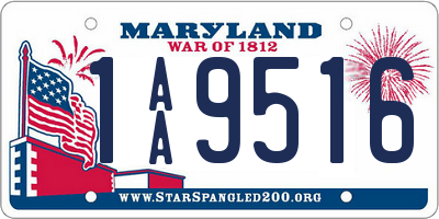 MD license plate 1AA9516