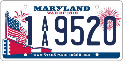 MD license plate 1AA9520