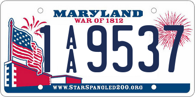 MD license plate 1AA9537