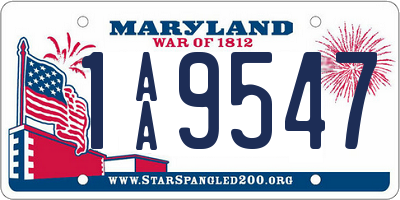 MD license plate 1AA9547