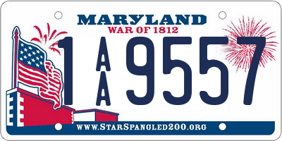 MD license plate 1AA9557