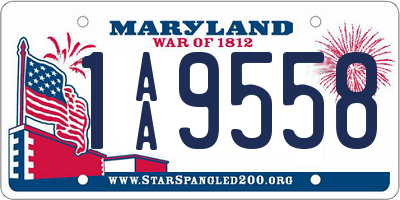 MD license plate 1AA9558