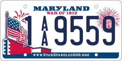 MD license plate 1AA9559