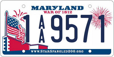 MD license plate 1AA9571