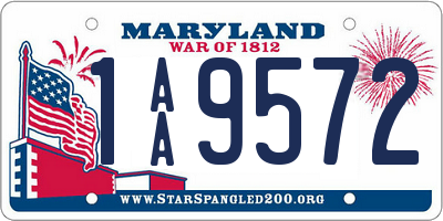 MD license plate 1AA9572