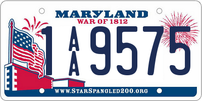 MD license plate 1AA9575