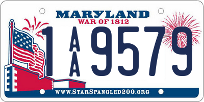 MD license plate 1AA9579