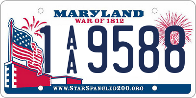 MD license plate 1AA9588