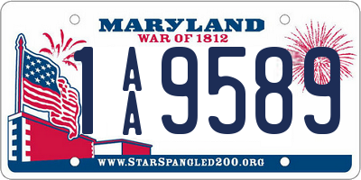 MD license plate 1AA9589