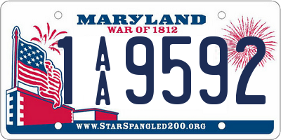 MD license plate 1AA9592