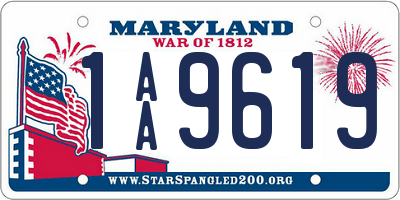 MD license plate 1AA9619