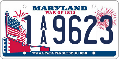 MD license plate 1AA9623