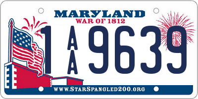 MD license plate 1AA9639