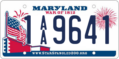 MD license plate 1AA9641