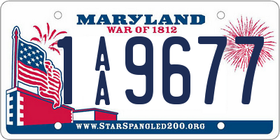 MD license plate 1AA9677