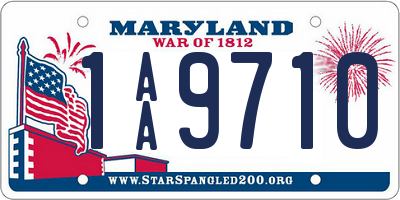 MD license plate 1AA9710