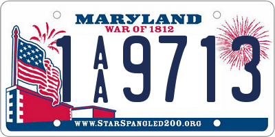 MD license plate 1AA9713