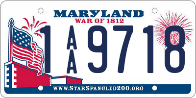 MD license plate 1AA9718