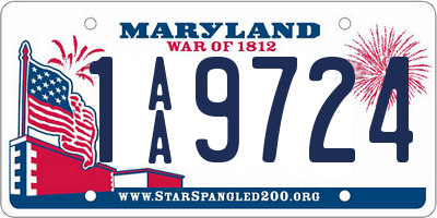 MD license plate 1AA9724