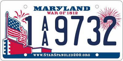 MD license plate 1AA9732