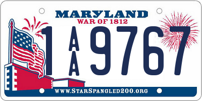 MD license plate 1AA9767