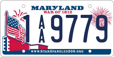 MD license plate 1AA9779