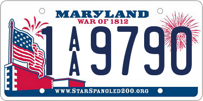 MD license plate 1AA9790