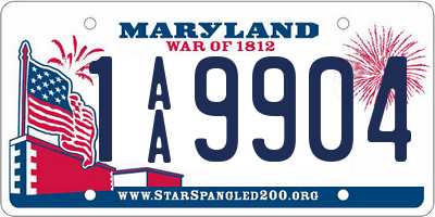 MD license plate 1AA9904