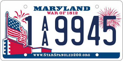 MD license plate 1AA9945