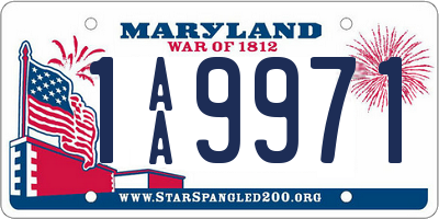 MD license plate 1AA9971