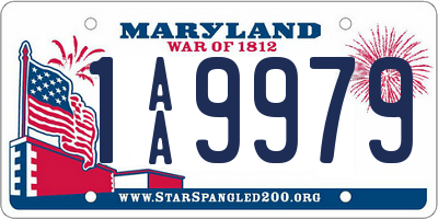 MD license plate 1AA9979