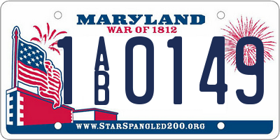 MD license plate 1AB0149