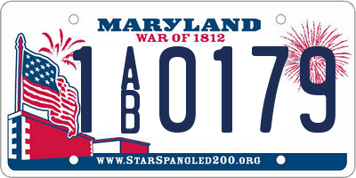 MD license plate 1AB0179