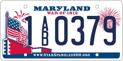 MD license plate 1AB0379