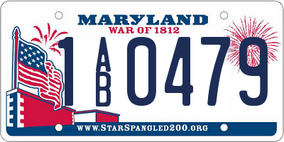 MD license plate 1AB0479